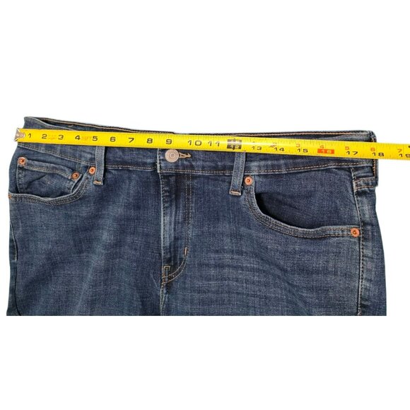 Levis Boyfriend Jeans Blue Denim Pants Midrise Stretch Straight Leg Womens 32 - Picture 10 of 13